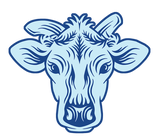 Illustrated cow face